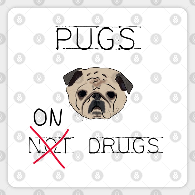 Straight Puggin' Sticker by Tiny Baker